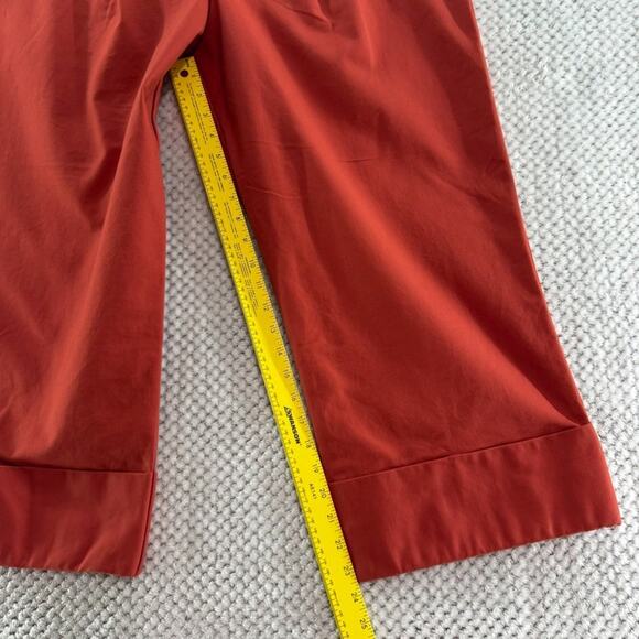 Lauren Ralph Lauren Pants Womens 16 Orange Spice High Rise Wide Leg Pleated - Picture 12 of 15